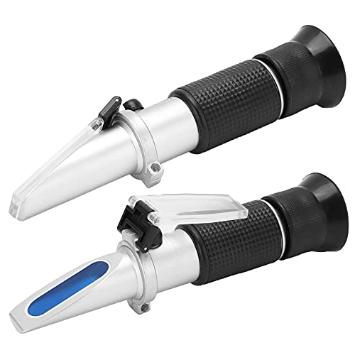 Portable Syrup Refractometer, Handheld High Accuracy Fruit Concentration Tester, Ideal for Measuring Sugar Honey Content 28 62%, Aluminum Alloy Material, Wide Applications