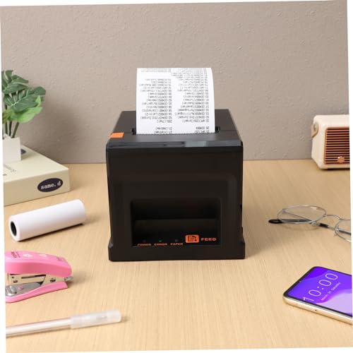 Gatuida Black Receipt Printer Abs Printer Thermal Printer Thermal Paper Printer