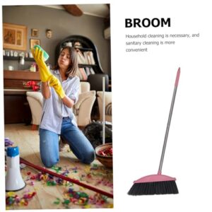 CONGARTENO Stainless Steel Plastic Home Broom Ceiling Blinds Big Outdoor Broom Pan Pink