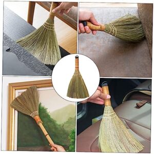 TOYANDONA 2pcs Household Dust Broom Household Brooms Whisk Brooms Small Home Broom Cleaning Broom Handmade Broom Tools Dustpan Whisk Broom Straw Whisk Broom Brush Durable Broom House Broom