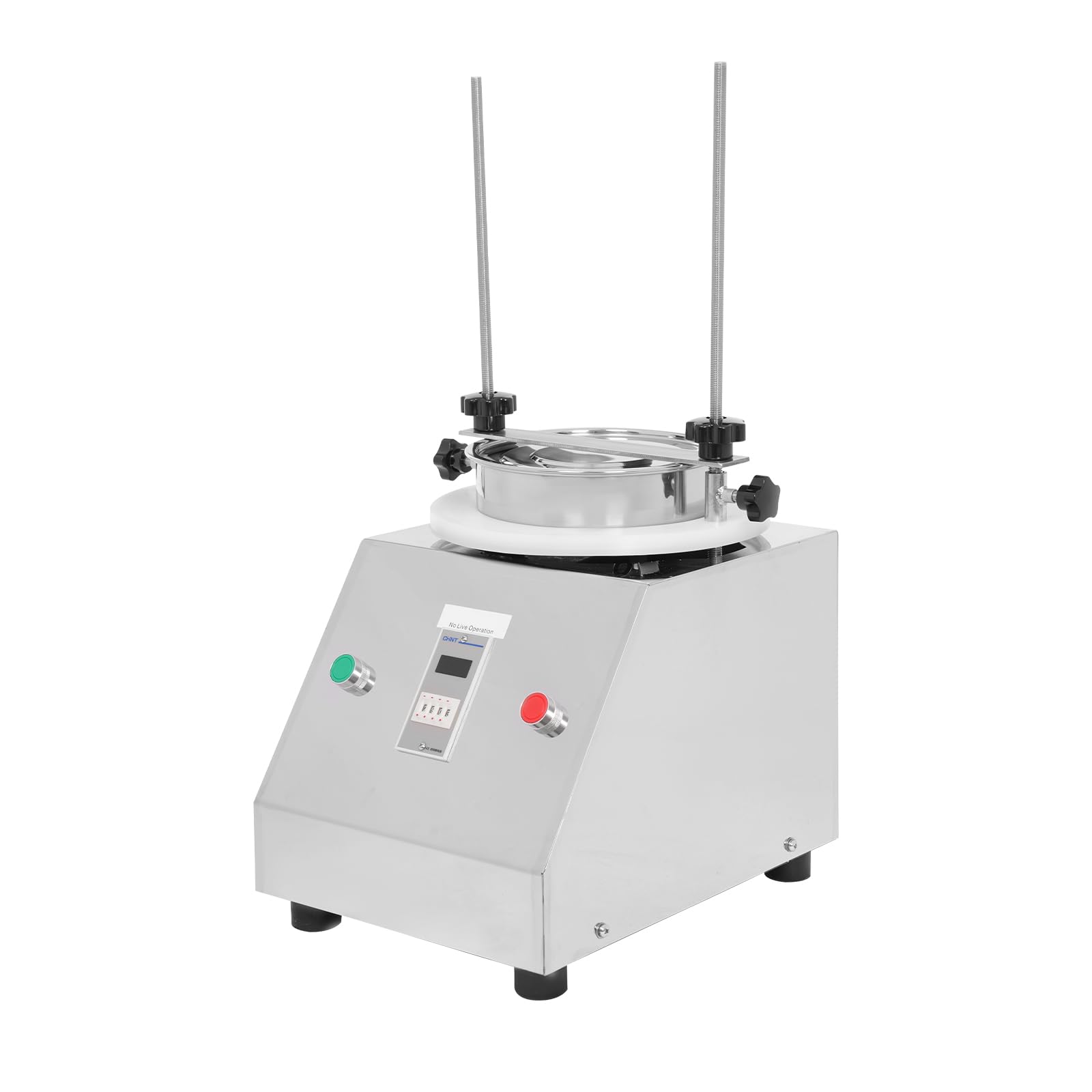 Sieve Shaker 8 Layers Lab Sifter Standard Sample Vibrating Sieve Machine 110V 125W Electric Vibrating Screen Sieve Shaker Machine for Particle Liquid Powder Lab 50dB Low Noise (White)