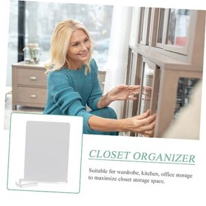 KITANDOVE 2pcs Clothes Board Drawer Separators Clothing Drawer Dividers Closet Shelf Divider Clear Shelf Closet Dividers Closet Shelf Separator Clear Wardrobe Partitions Drawers Dividers Abs