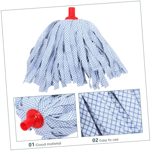 Healeved 2pcs Mop Replacement Head Replacement Mop Heads Floor Mop Heads Mops Mop Cloth Replacement Mop and Bucket Mop Commercial Mop Head Wet Mop Head Heavy Duty Mop Cleaner