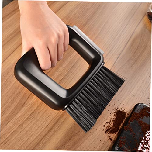 Yardenfun 1 Set Desktop Cleaning Broom Coffee Bean Coffee Concentrate Desktop Drawer Coffee Powder Cleaning Brush para Limpiar Drawers for Office Mini Desktop Broom Toy Black Plastic