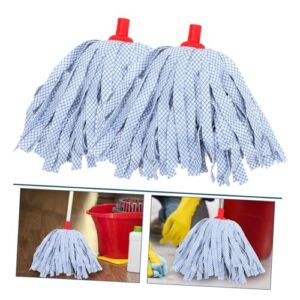 Healeved 2pcs Mop Replacement Head Replacement Mop Heads Floor Mop Heads Mops Mop Cloth Replacement Mop and Bucket Mop Commercial Mop Head Wet Mop Head Heavy Duty Mop Cleaner