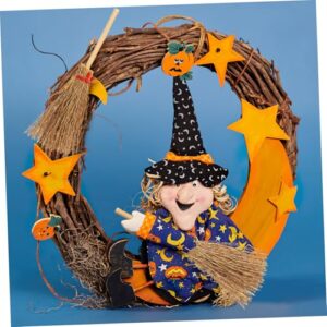 OHPHCALL 10pcs Halloween Broom Toys Mini Halloween Broomstick Mini Brooms for Crafts Rope Cauldrons Halloween Witch Broom Halloween Ghost Decoration Small Broom Hanging Ornament Toys for