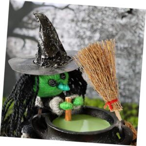 OHPHCALL 10pcs Halloween Broom Toys Mini Halloween Broomstick Mini Brooms for Crafts Rope Cauldrons Halloween Witch Broom Halloween Ghost Decoration Small Broom Hanging Ornament Toys for