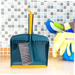 HOMOCONO 1 Set Kitchen Broom Animal Waste Broom Household Cleaning Brushes Small Broom Fireplace Broom Dustpan Countertop Broom Brush Combination Short Handle Broom Cleaning Broom Green Pp