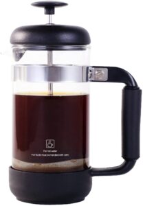 350ml press coffee maker, heat resistant borosilicate glass with stainless steel filter.espresso and small tea press for filter coffee