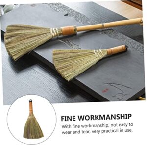 TOYANDONA 2pcs Household Dust Broom Household Brooms Whisk Brooms Small Home Broom Cleaning Broom Handmade Broom Tools Dustpan Whisk Broom Straw Whisk Broom Brush Durable Broom House Broom