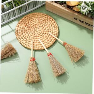 OHPHCALL 10pcs Halloween Broom Toys Mini Halloween Broomstick Mini Brooms for Crafts Rope Cauldrons Halloween Witch Broom Halloween Ghost Decoration Small Broom Hanging Ornament Toys for