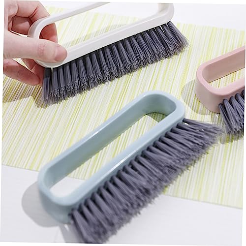 Gogogmee Cleaning Brush Car Washing Hand Broom Home Carpet Cleaner Floral Fixation Base Cleaning Tool Hair Bath Heavy Duty Cleaner Floor Scrubbers Pp Blue