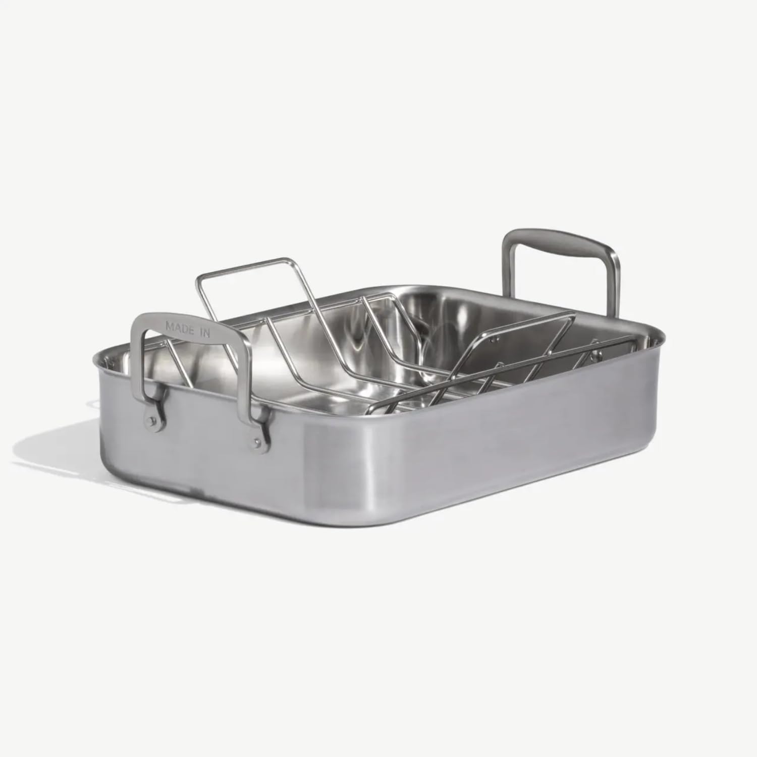 Made In Cookware - Stainless Clad Roasting Pan - 3-Ply Stainless Clad - Professional Cookware - Crafted in Thailand