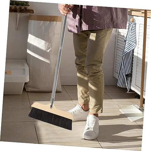 BUTIFULSIC Sweep Floor Brush Floor Sweeping Broom Long Handle Handled Broom Home Broom Garbage Sweeping Tool Garbage Wiper Floor Sweeper Office Garbage Cleaner Floor Wiper Stainless Steel Rod