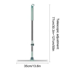 Multifunctional Magic Broom, Stretchable Broom Pet Hair Remover, 3-in-1 Sweeper 180 Degree Rotatable Floor Wiper, Floor Squeegee with 20.5inch Long Handle Scraping Besom for Cleaning (13.78in)