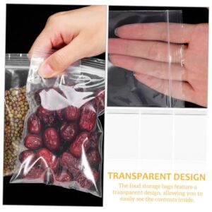 GOOHOCHY 400 Pcs Bag Grip Seal Bags Small Clear Packing Bags Clear Cookie Bags Clear Sealing Bag Clear Candy Bags Snack Bags Resealable Cellophane Bag Cellophane Treat Bags White or