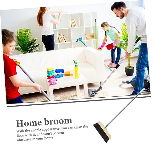 BUTIFULSIC Sweep Floor Brush Floor Sweeping Broom Long Handle Handled Broom Home Broom Garbage Sweeping Tool Garbage Wiper Floor Sweeper Office Garbage Cleaner Floor Wiper Stainless Steel Rod