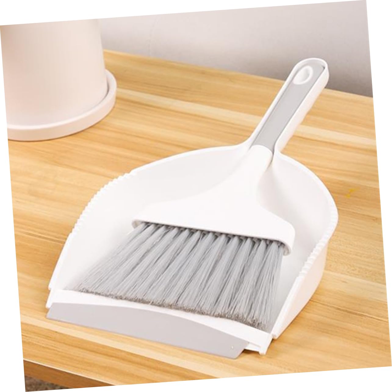 OHPHCALL 1 Set Hand Broom with Dustpan Desktop Broom Kit Mini Small Brush and Dustpan Car Interior Cleaning Brush Whisk Little Dustpan Broom Keyboard Cleaner Desktop Dust Brush Vent Pp Grey