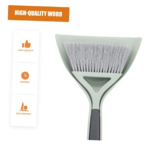 1 Set Broom Dustpan Keyboard Cleaning Brush Table Cleaning Tool Small Dust Pans Desktop Cleaning Broom Kitchen Desktop Dustpan Home Cleaning Accessory Cleaning Kit Plastic Green SOESFOUFU