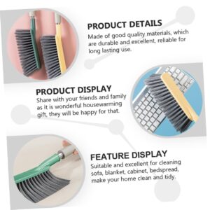 3pcs Sweeping Brush Handheld Bed Broom Cleaning Dust Removing Brush Furniture Dusting Bristles Handheld Broom Carpet Brush Handheld Bed Brush Dusting Clean Brush Stainless Steel COOLHIYA