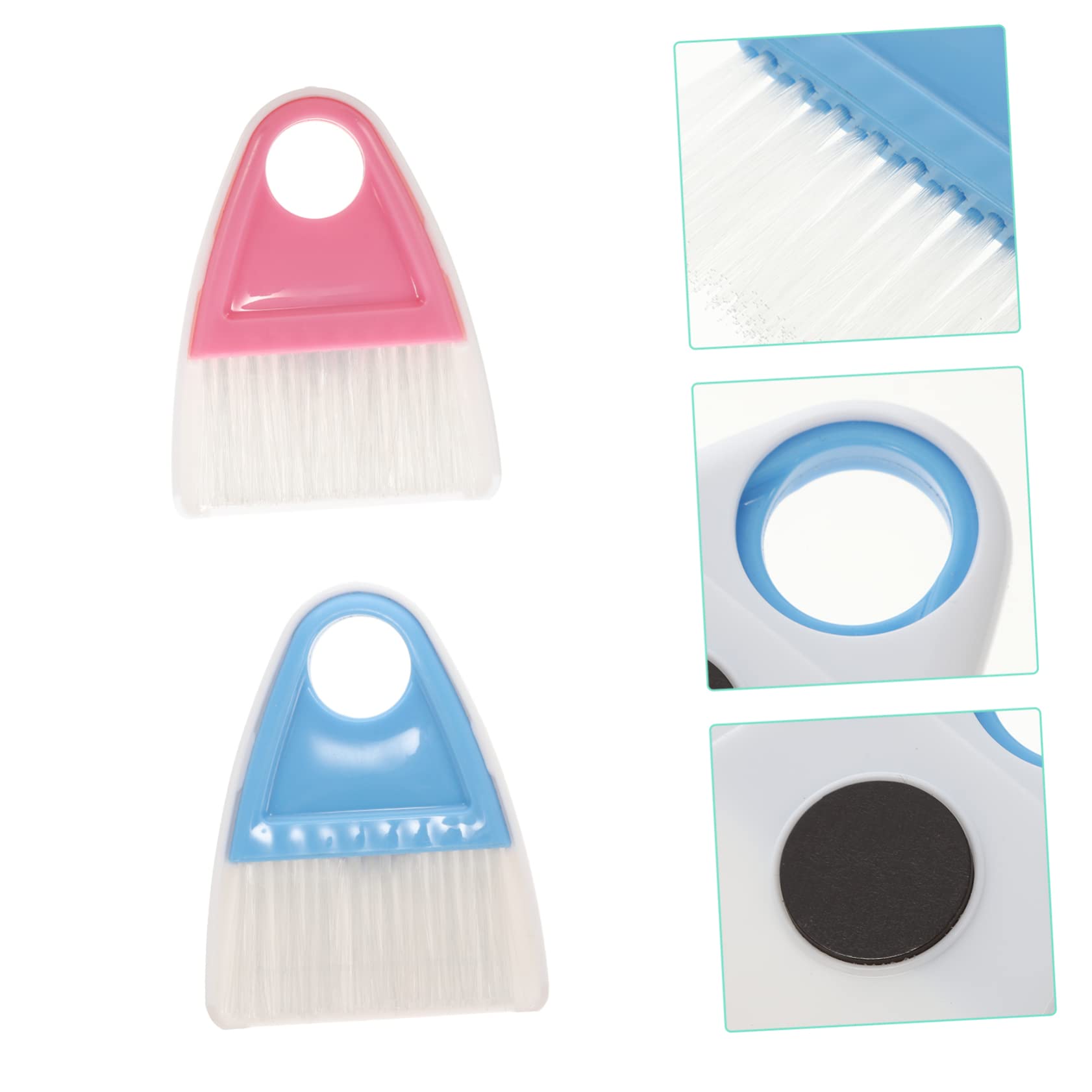 Hoement 2 Sets Small Broom Household Cleaning Brush Table Broom Dustpan Computer Cleaning Brush Cleaning Tool Desktop Cleaning Supplies Mini Brush Pet Broom Pet Hair Broom Plastic