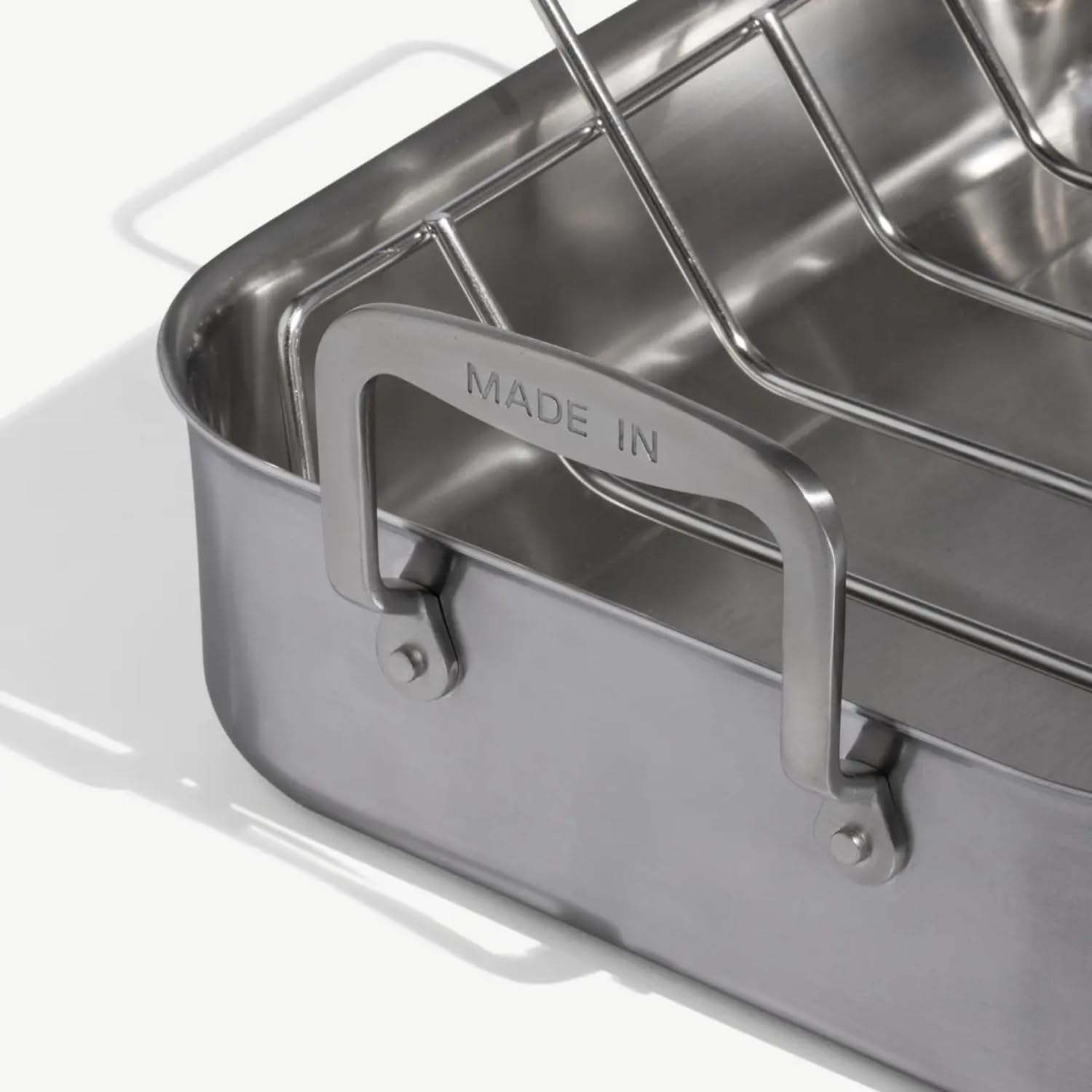 Made In Cookware - Stainless Clad Roasting Pan - 3-Ply Stainless Clad - Professional Cookware - Crafted in Thailand