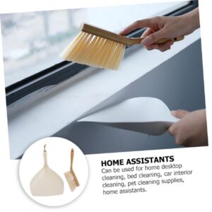 BCOATH 1 Set Desktop Broom Computer Cleaning Brush Cleaning Brushes for Household Use Desktop Cleaner Mini Hand Broom Keyboard Broom Keyboard Duster Brush Dustpan Cleaning Kit Plastic