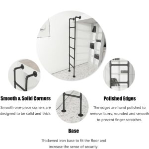 Metal Loft Bed Ladder Wall Mounted - 3.3ft-8ft Fire Escape Ladder for Emergency Home Safety - Space-Saving Climb Ladders - Attic Stairs Basement Egress Ladders