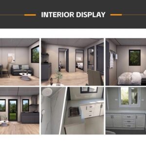 Factory Direct Supply 20Ft Expandable Container Houses Prefab Living Villa Folding Portable Mobile Houses to Live in Customizable 1 2 3 4 bedrooms, Equipped with Kitchen and Bathroom Tiny Homes 40ft