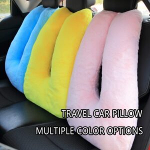 Oaraup Traveling Car Pillow, Traveling Car Pillow for Kids, Head and Body Support U Shaped Pillow for Travel, Travel Car Pillow for Long-Distance Travel of Adults and Children(Gray)