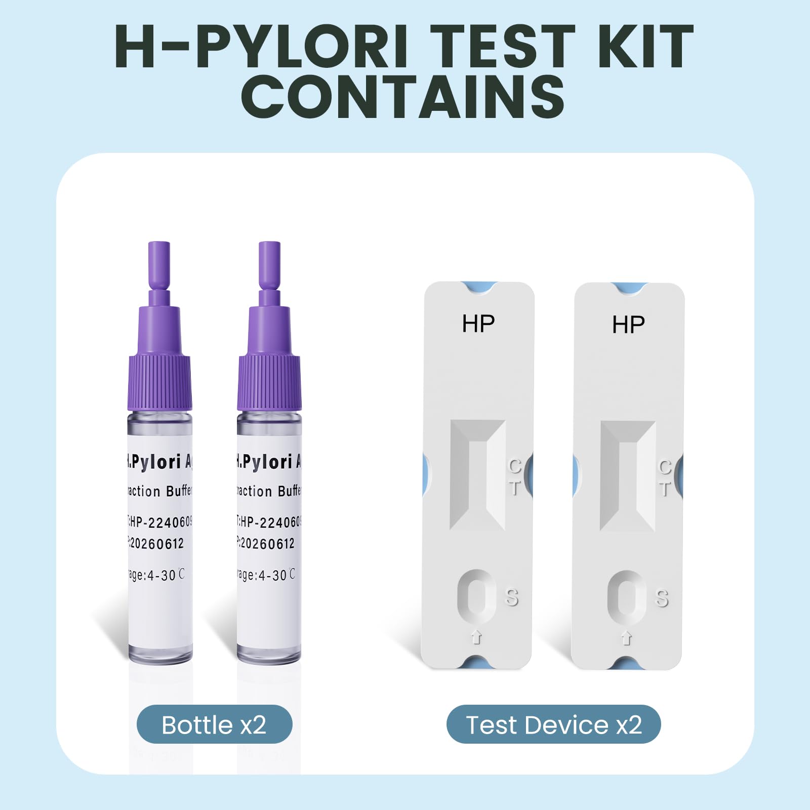 EASYIN H Pylori Test Kit: 2 PCS Fast & Highly Accurate & Easy to Use & Read Helicobacter Pylori Test at Home Results in 10-15 Minutes - H-Pylori Test Kit 2 Test