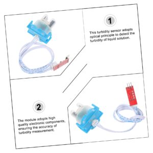 MUSISALY Module 3.3-5v Detection Water Turbidity Test Lab Turbidity Meters Turbidity Experiment Water Sensor Turbidity 3.3-5v Turbidity Sensor Turbidity Sensor Detection Plastic Blue