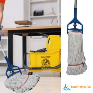 Moptimistic 32oz Looped Yarn Floor Mop Head | Pack of 3 | Natural White Color Mop Head Replacement | Durable & Economical | for Home, Industrial and Commercial Use