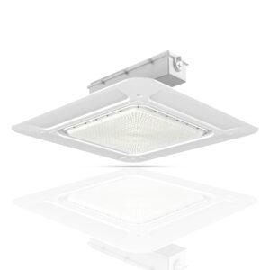 180w led canopy light, 25200lm 5700k, surface mount gas station ceiling light, ip65 waterproof, 100-277v dlc & ul listed, 800w hid/hps equiv. for airports and large warehouses/stadium/factory