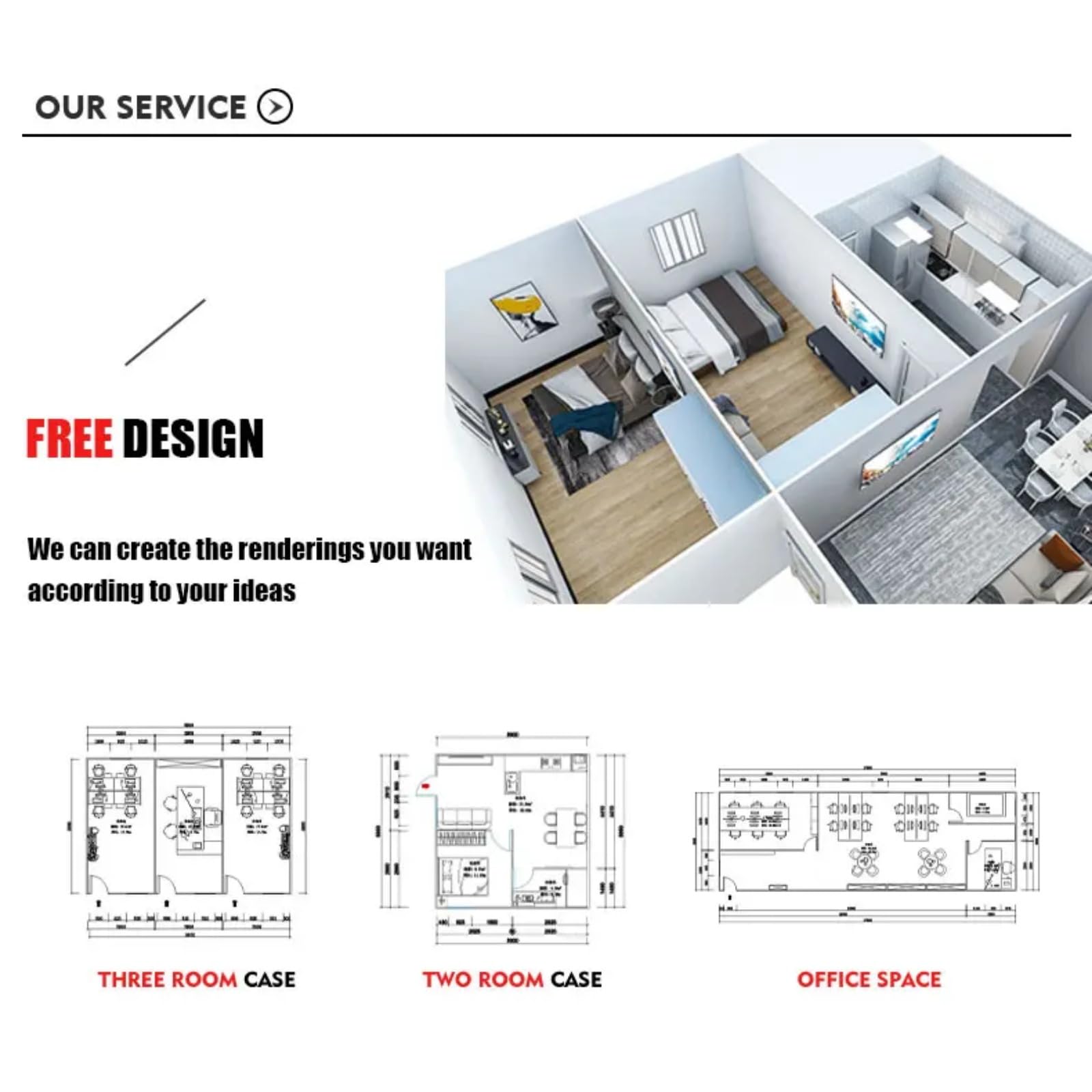 Double Layer 20ft Prefabricated House Luxury Mobile Tiny House Modular Home 40ft Portable prefabricated Tiny Home with Big Terrace