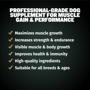 Bully Max 11-in-1 Muscle Gain Power Chews & 9-in-1 Total Health Chews - High Protein Muscle Builder & Multivitamin Soft Chews for Puppies & Adult Dogs - Support for Muscle, Immunity, Overall Health