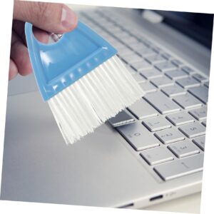 Hoement 2 Sets Small Broom Household Cleaning Brush Table Broom Dustpan Computer Cleaning Brush Cleaning Tool Desktop Cleaning Supplies Mini Brush Pet Broom Pet Hair Broom Plastic