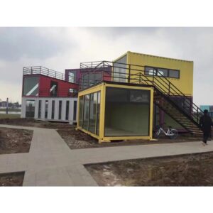 Portable prefabricated Tiny Home，Prefabricated Steel Frames Container House, Mobile prefab Office,Food Selling Booth, Shopping Container Home of 18㎡ 36㎡ 73㎡