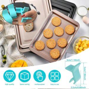 Venyieys Universal Baking Sheet Pan Stackers, Baking Sheet Stacking Clips, Sheet Pan Stacking Clips, Reusable Cookie Tray Stacker Clips, Space-Saving Tray Stackers, For Freeze Dryer Trays (4*Black)