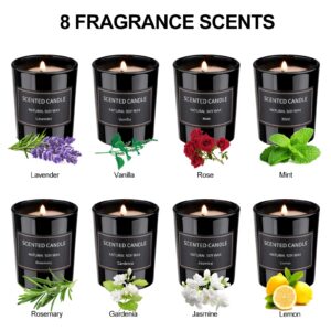 8 Pack Scented Candles for Home, Scented Candles Gifts Set for Men, Smoke-Free Strong Fragrance Long Lasting, Aromatherapy Candles Gifts for Women, Christmas Valentine Birthday Men Gifts