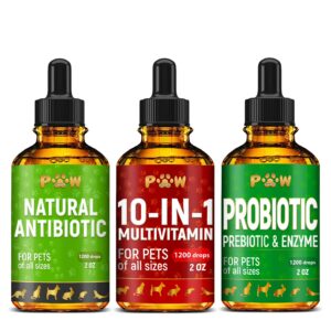 dog vitamins and supplements liquid | cat vitamins | antibiotics for dogs | antibiotics for cats | dog probiotic | cat probiotic liquid | 3 x 2 oz