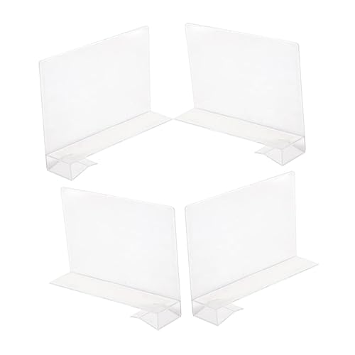 TOGEVAL 4pcs Partition Plate Clear Shelf Closet Shelves Separators Shelf Dividers Closet Partition Separator Storage Bookshelf Drawer Organizer Adjustable Cabinet Shelf Pp Transparent