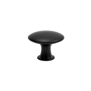 hzdckm stainless steel mushroom cabinet knob, 1.18 in diameter, black