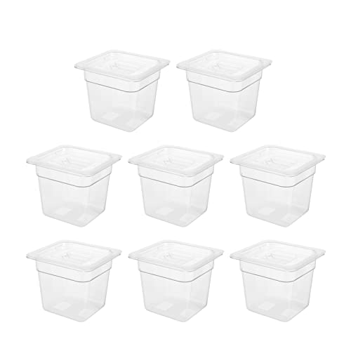 DONGhREE Food Pans with Lids Wide Practicability 8 Packaged for Hotels Fast Food Restaurants