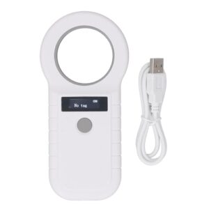 Pet Chip Scanner, Microchip Cat Feeder Microchip Scanner with Dual Frequency Chip Portable Pet Tag Reader, Rechargeable Animal Tag Scanner, Pet Microchip Tag Reader for Pet