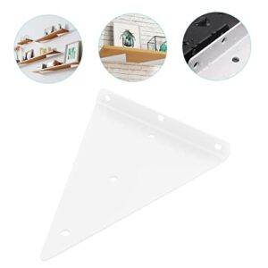 Unomor Partition Support Frame Shelves Wall Mounted Plant Hanger Stand Wall Brackets for Heavy Duty Wall Shelving Projector Wall Mount Shelf Triangle Bracket White Stainless Steel