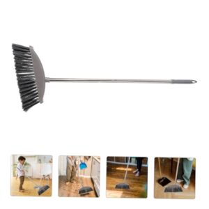 VOSAREA 2pcs Stainless Steel Broom Camping Broom Soft Bristles Broom Garden Broom Cleaning Supplies Heavy-Duty Broom Garage Broom Pickup Brush Brooms Patio Cleaning Broom Dark Grey Plastic