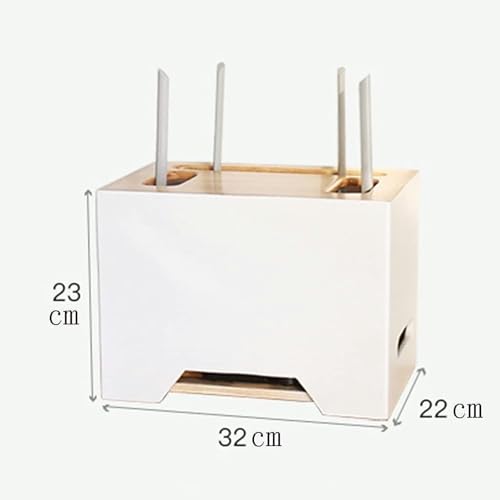 Router Storage Wall Shelf WiFi Set Rack Top Hanging Boxes Power Cord Socket Finishing Box Desktop Multi-Function Display Stand for Home and Office