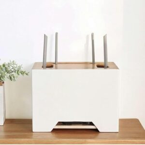 Router Storage Wall Shelf WiFi Set Rack Top Hanging Boxes Power Cord Socket Finishing Box Desktop Multi-Function Display Stand for Home and Office