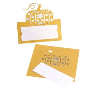 50pcs Festival Pumpkin Place Cards Thanksgiving Dinner Pumpkin Place Cards For Enhancing Holiday Table Decors